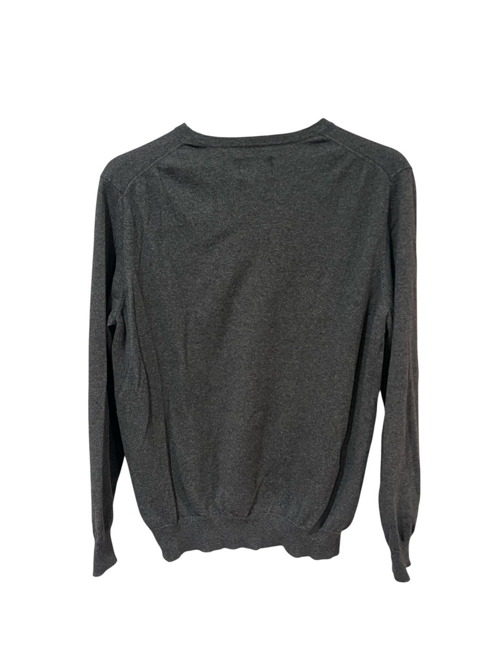 Article 365 V-Neck Sweater in Charcoal Cotton and Cashmere Blend Large Oversized - Picture 3 of 8